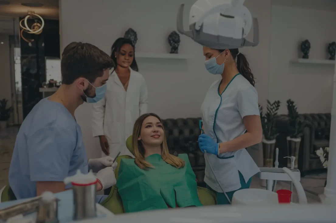 Woman patient in dental clinic